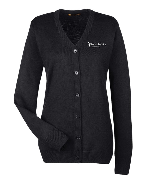 Harriton Women's Pilbloc V-Neck Button Cardigan Sweater - M425W
